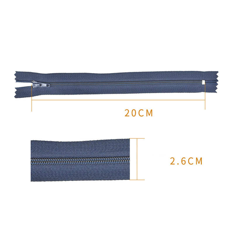 Length 20 CM / 3 # Nylon Closed Tail Zipper/Bags/Pants Buckle/Home Textile Color Pocket Chain Lock