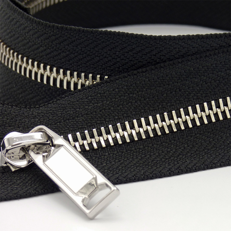 YAB 5# Copper Swiss Teeth Platinum Metal Zipper For Closure Clothes Jeans Pocket Zipper Bags