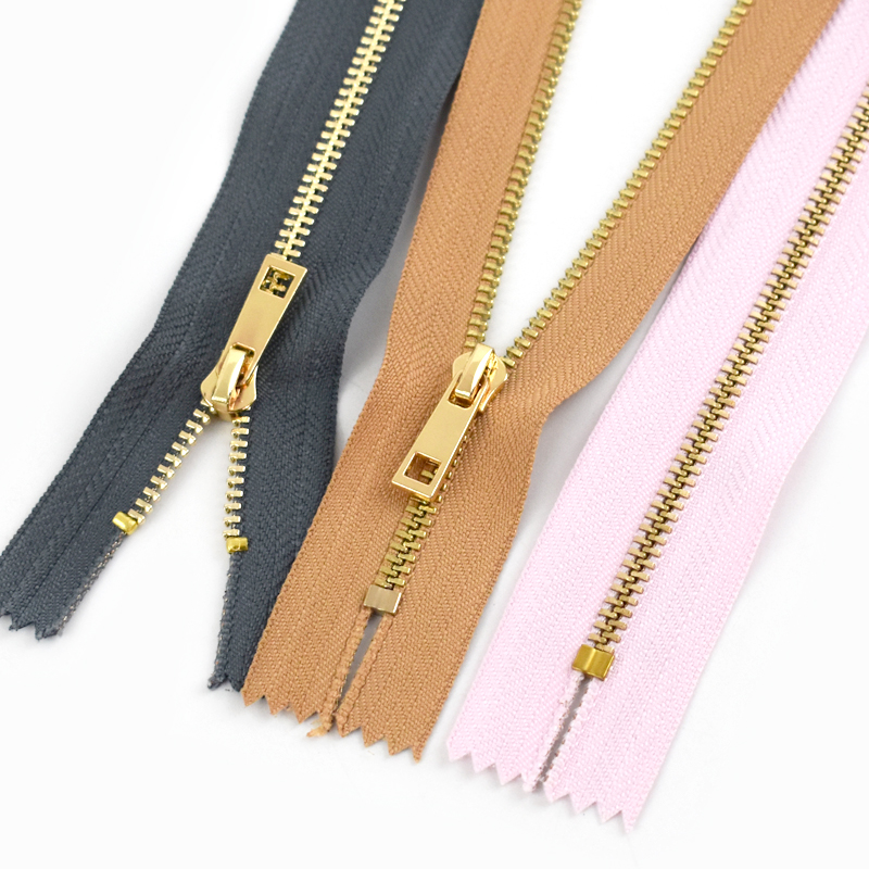 MeeTee XP012 3# 25cm White-Close-End DIY Alloy Zipper Tape for Home Textile Bag Shoe Garment Sustainable Feature
