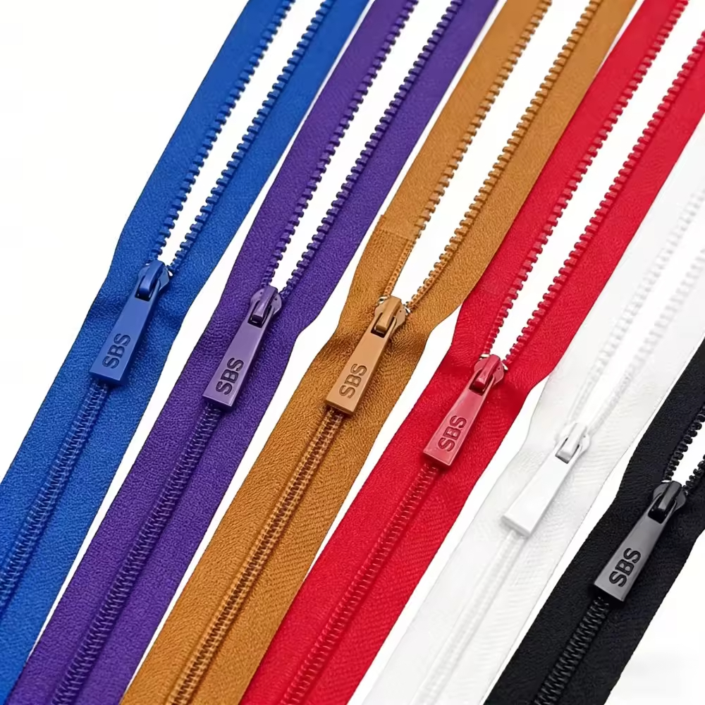 Custom Logo SBS Nylon Open-end Zipper #3/#5/#8 for Clothes Garment Bags Pockets-Durable Colorful High Tensile Strength