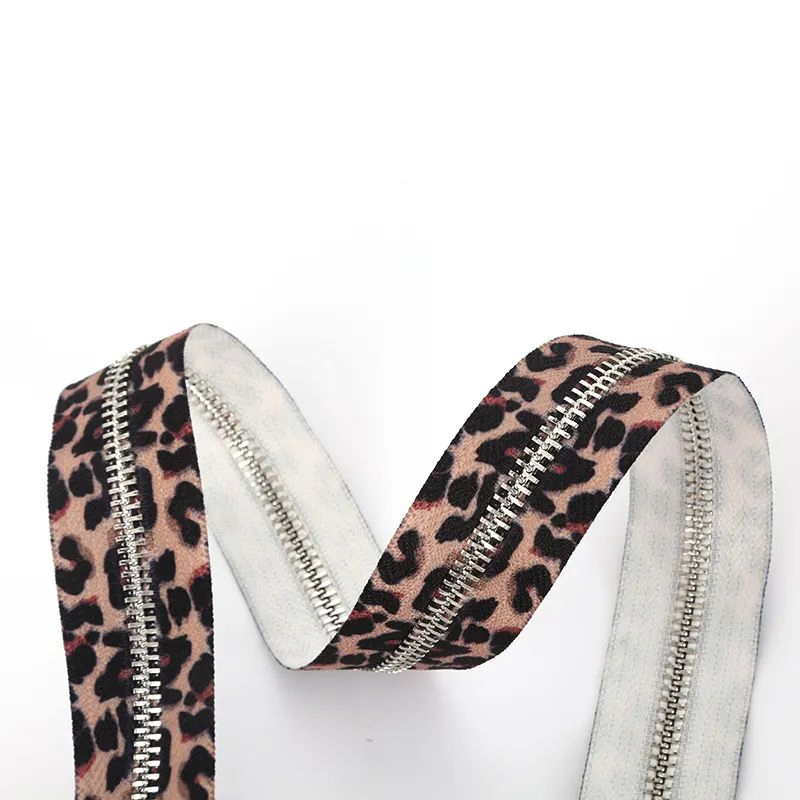 Fancy #3 #4 #5 Colorful Design Long Chain Nylon Zipper for Fashion Bags with PU or TPU Waterproof Zip