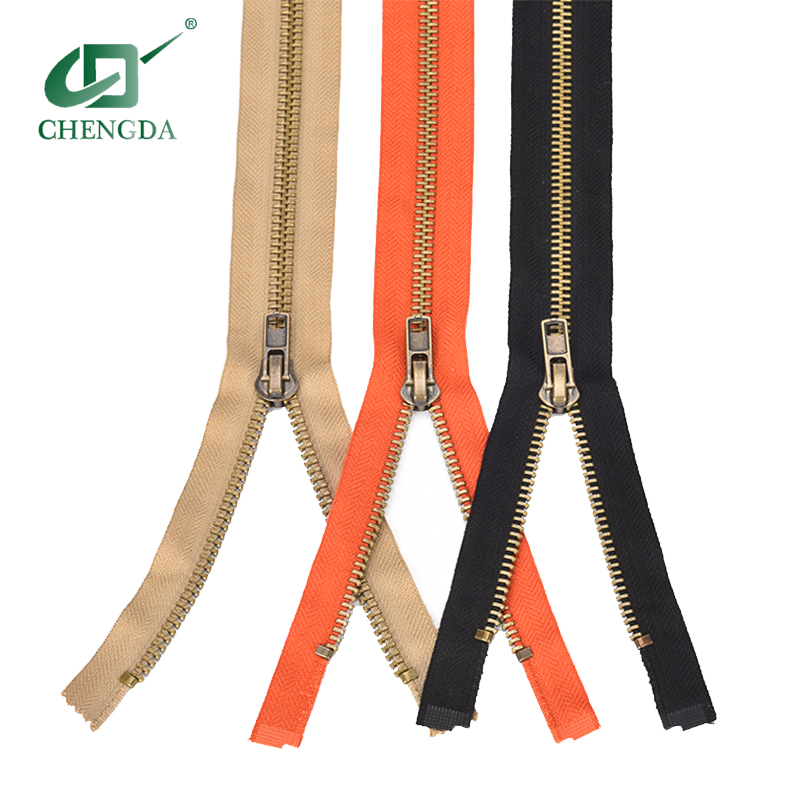 UL Certificate Fireproof Metal Zipper Fire Retardant Zipper With First Aid Top Stopper Flame Retardant Fire Resistance FR Zipper