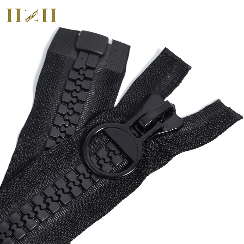 Custom Manufacturer Plastic Giant Auto Lock Open-end Resin Zipper 15# 20# OEKO-TEX Certified for Garment