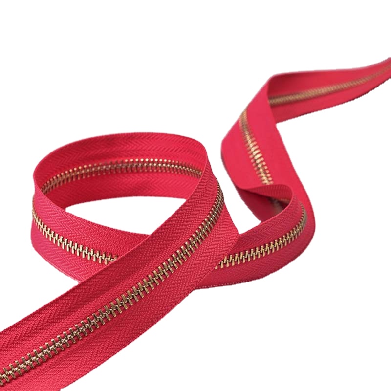 Zips Factory High Quality Brass Zipper 3#5#8# Metal Zipper for Handbags Special Bag Parts &amp; Accessories in Trade Stock
