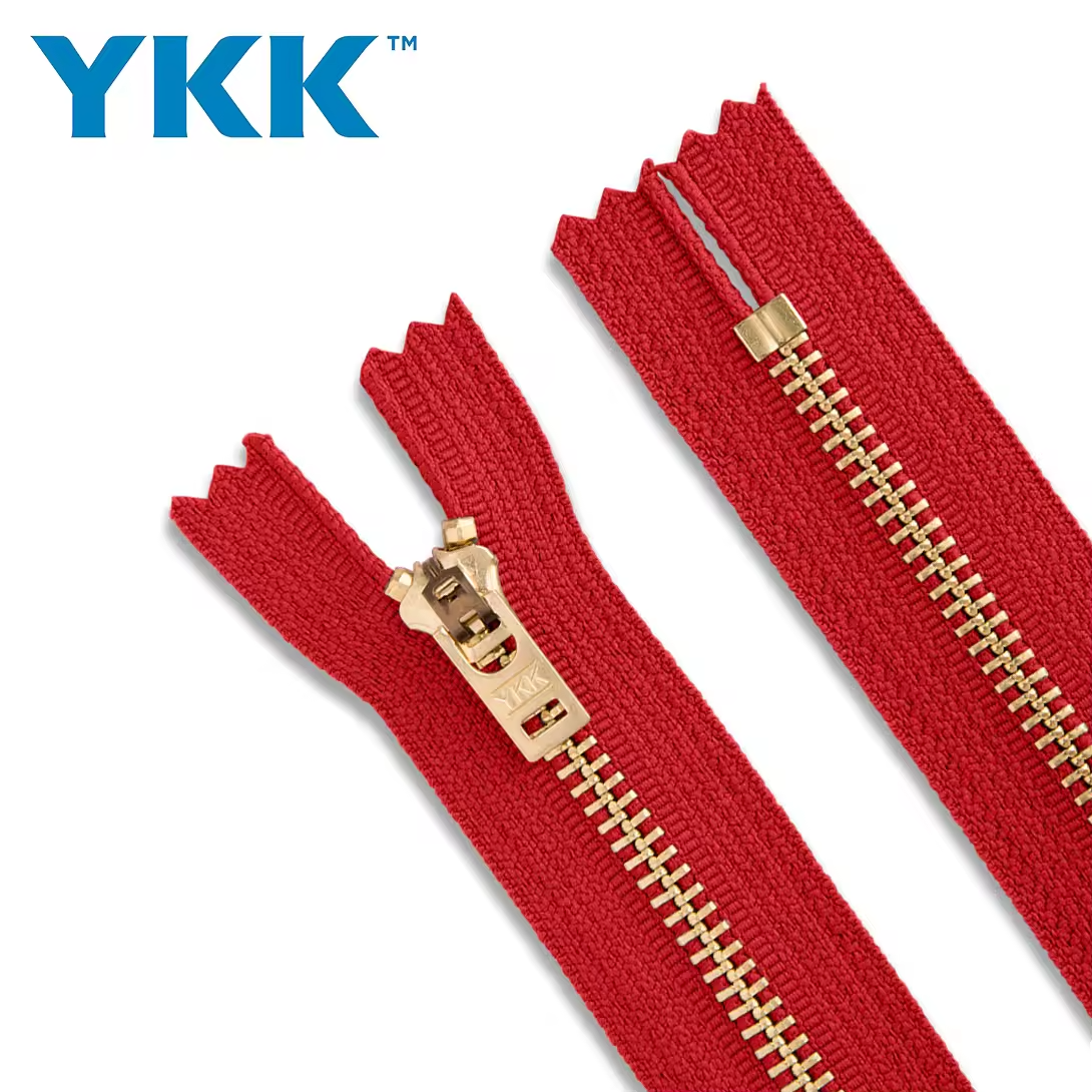 For Eco-Friendly Brass/Metal Zipper Auto Lock Slider for Men's Jeans Hoodies Sweaters Bags Garments Pants Shoes-Custom Length