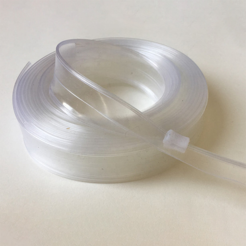 Hot Selling Color Easy-to-pull PVC Zipper With Sliding Buckle for Pvc Stationery Packaging Flat Bag PVC EVA Slider Zipper