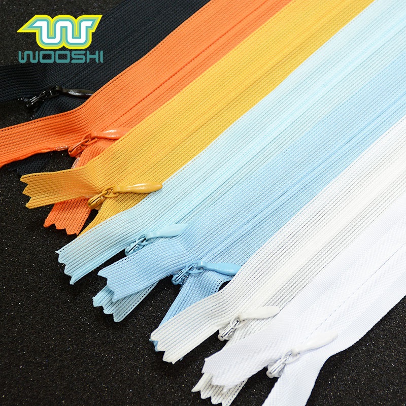 Factory Manufacturer's Price Close-End Nylon Zipper Colorful Lace Tape Plastic Invisible Zippers for Jackets Dresses OEKO-TEX
