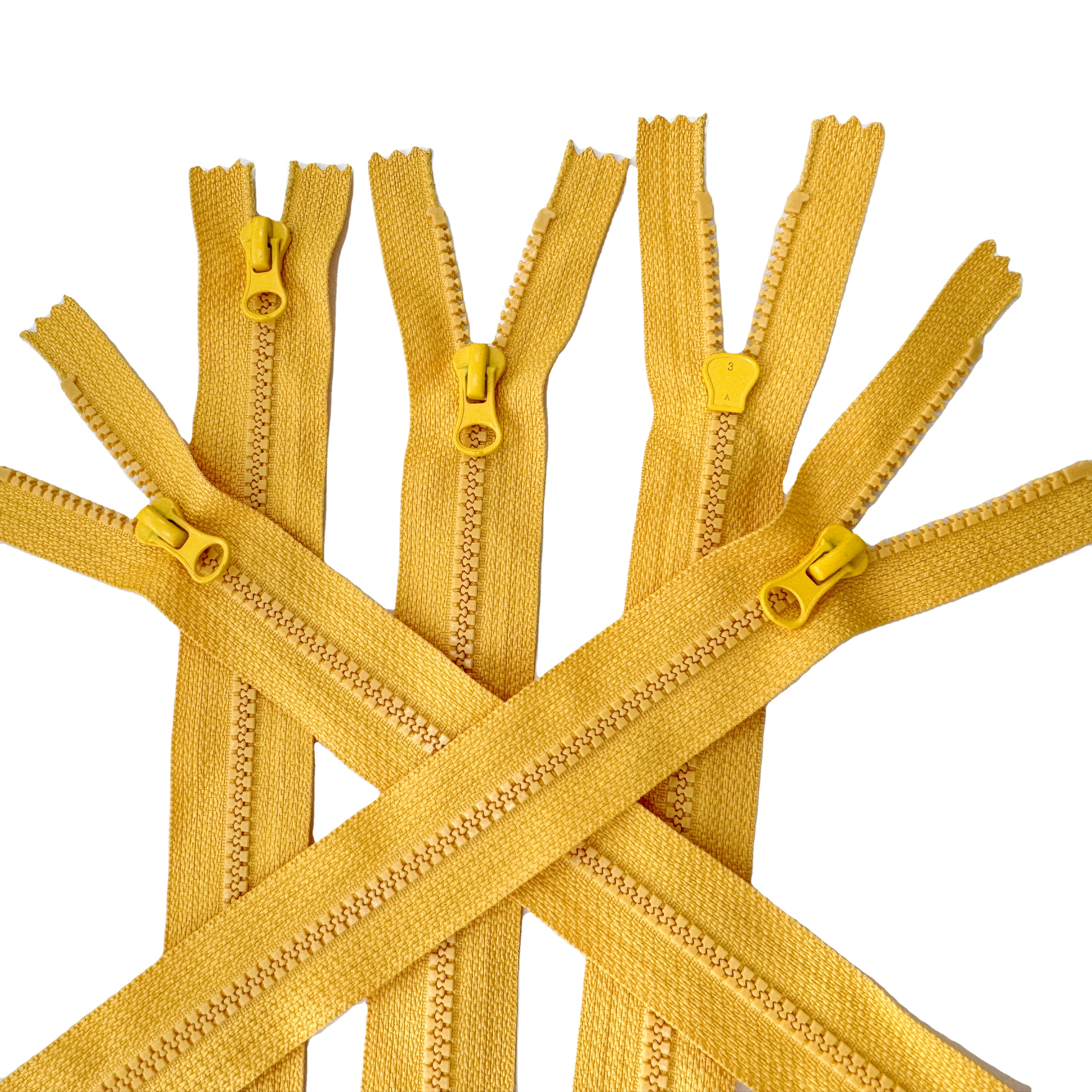 SAS in Stock Plastic Resin Zipper 100 Pieces Close End Yellow 30CM Cheap Price Stock Good Quality