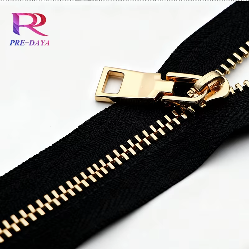 High Quality NO.5 Brass Teeth Open End Zipper Smooth Bronze for Apparel Copper Zipper