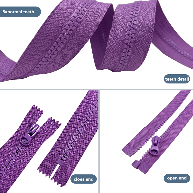YAB High Quality 5#plastic Self-locking Down Jacket Sewing Oversized Plastic Zipper Fashion Accessories Open-End Zipper