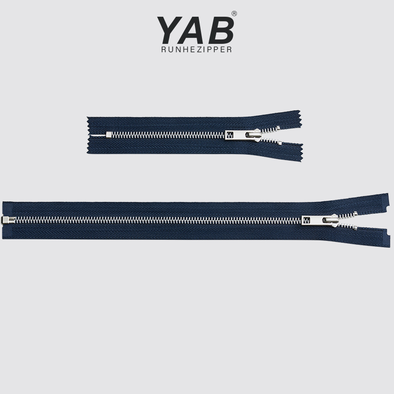 YAB Bulk Buying Open-End Eco-Friendly Customized Size Jeans Metal Aluminum Zipper for Home Textile and Garment