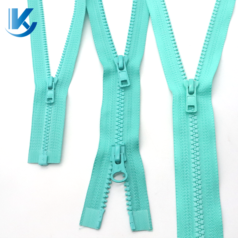 3# 5# Zipper Customization High Quality Colorful Opening Zipper Plastic Garment Colse End Open End Resin Zipper