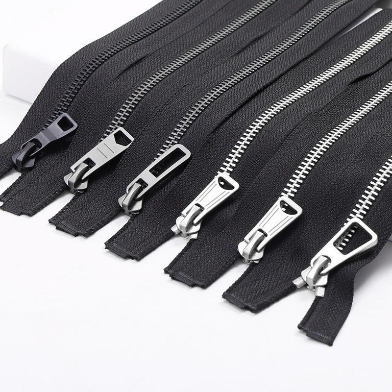 Open-end Bright Gunmetal Y-tooth Luggage Metal Zipper 80cm No.5 Metal Zipper