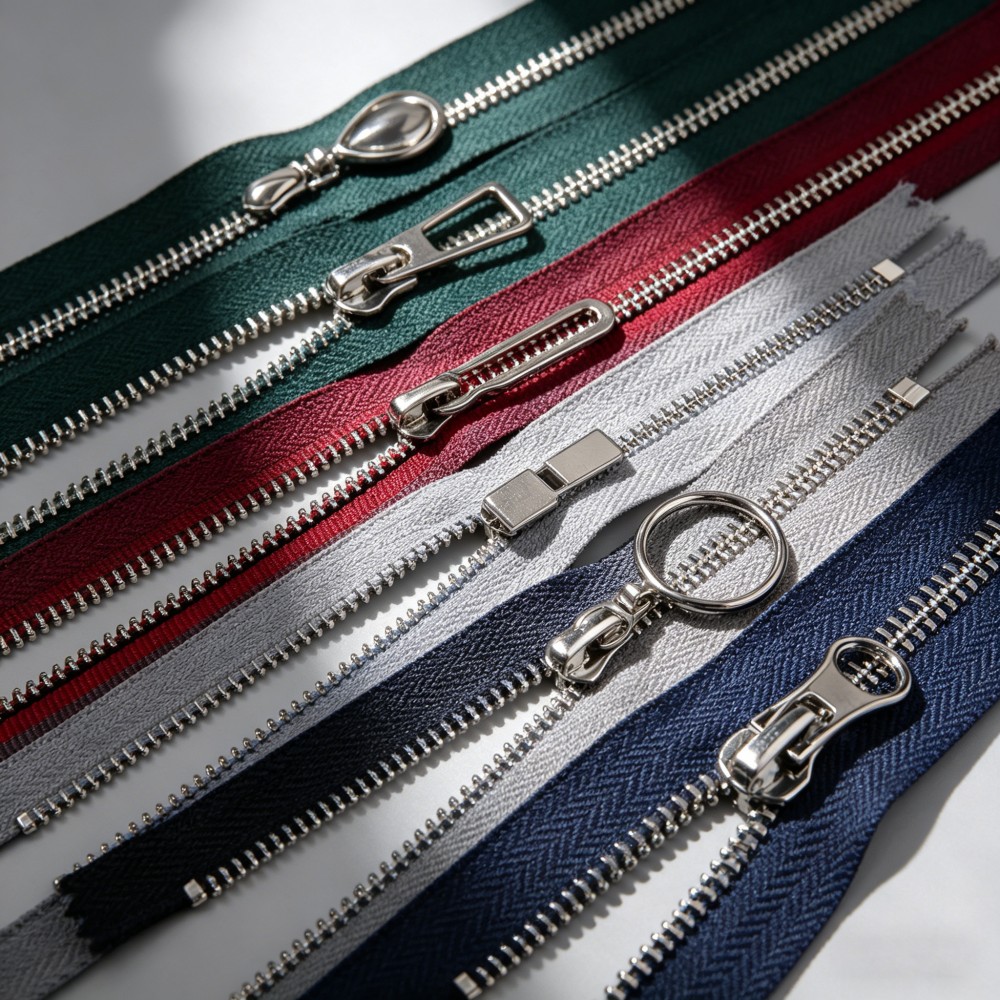 Custom SBS Metal Zipper #3 #5 #8 #10 Brass Zipper For Jacket Jeans Bag Luxury Shiny Gold Silver Copper Metal Zippers OEM ODM