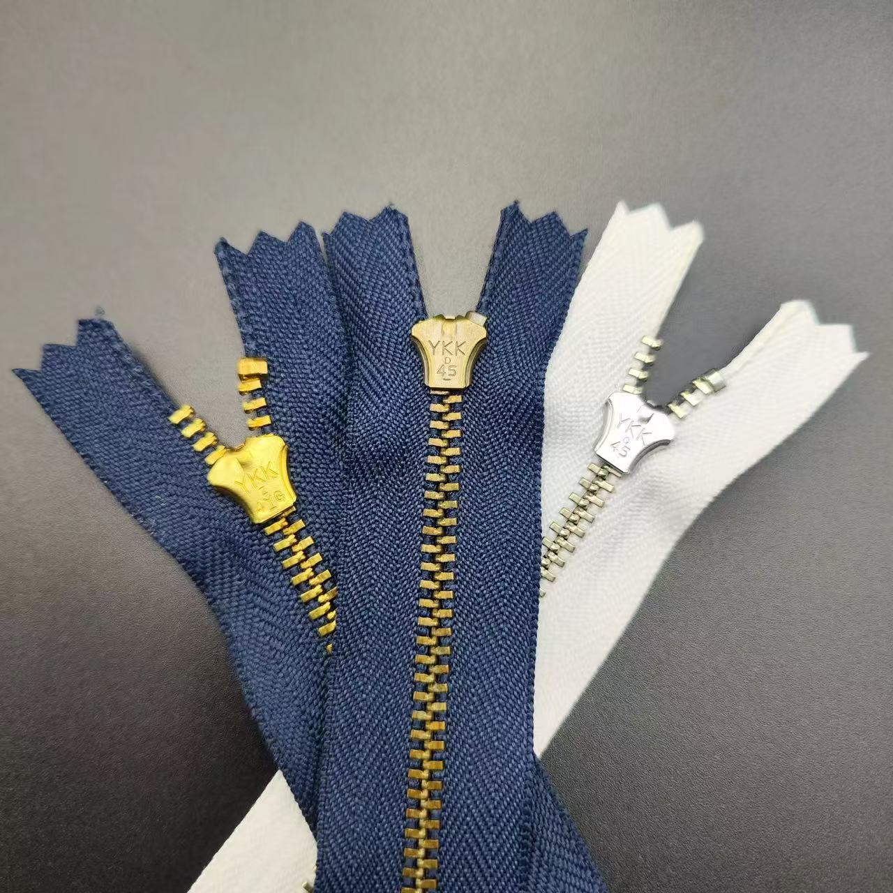 For Eco-Friendly Brass/Metal Zipper Auto Lock Slider for Men's Jeans Hoodies Sweaters Bags Garments Pants Shoes-Custom Length