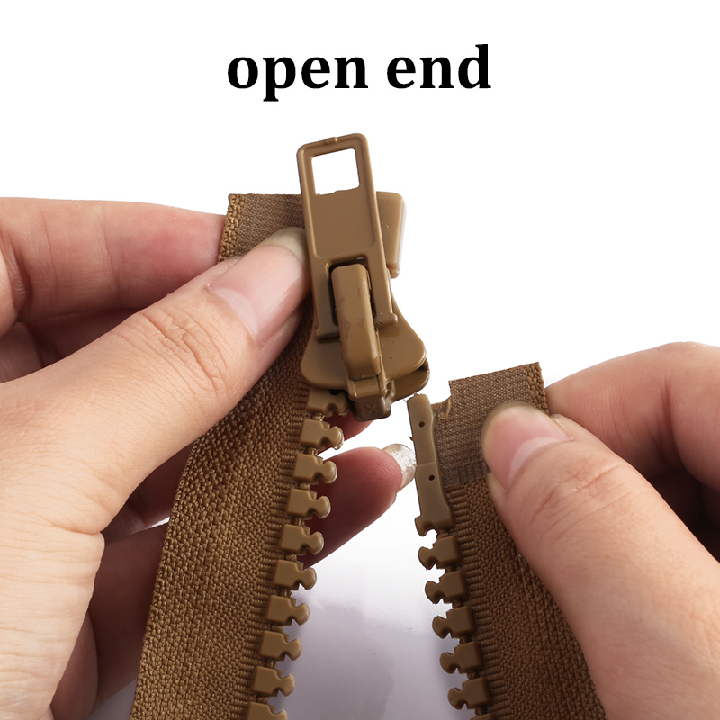 Customized 10# Resin Vislon Zipper POM Teeth Open End 8# Plastic Zipper for Garment