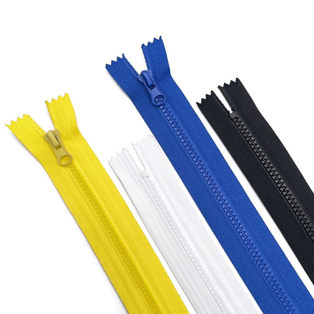 Wholesale Multi-Color Closed-End Resin Zipper Non-Separating Molded Plastic Zipper for Pockets