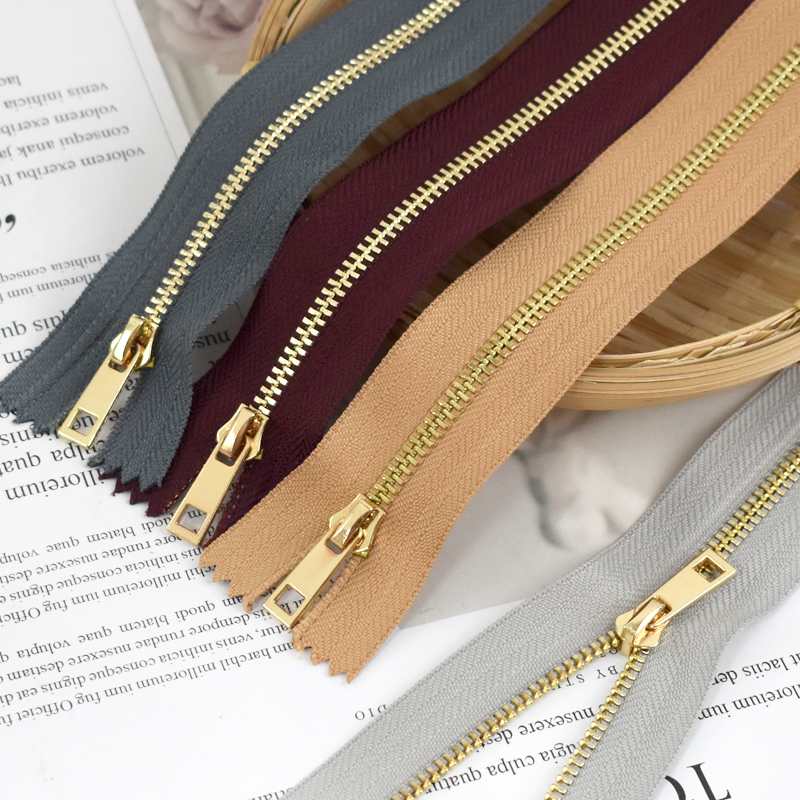 MeeTee XP012 3# 25cm White-Close-End DIY Alloy Zipper Tape for Home Textile Bag Shoe Garment Sustainable Feature