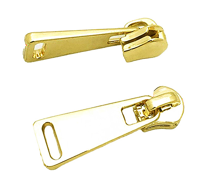 Hengda Factory Customized Regular Zipper Puller champagne Gold Puller No 5 Zipper Pull Light Gold