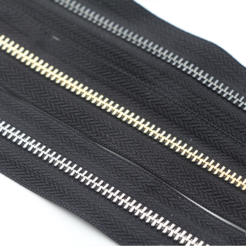 Aluminum Teeth Metal Zipper Long Chain Aluminum Continuous Zipper Roll for Bags