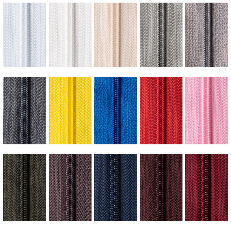 Zipper Coil for Bag Wholesale by the Yard 3# 5# 8# Nylon Zipper Roll for Sale