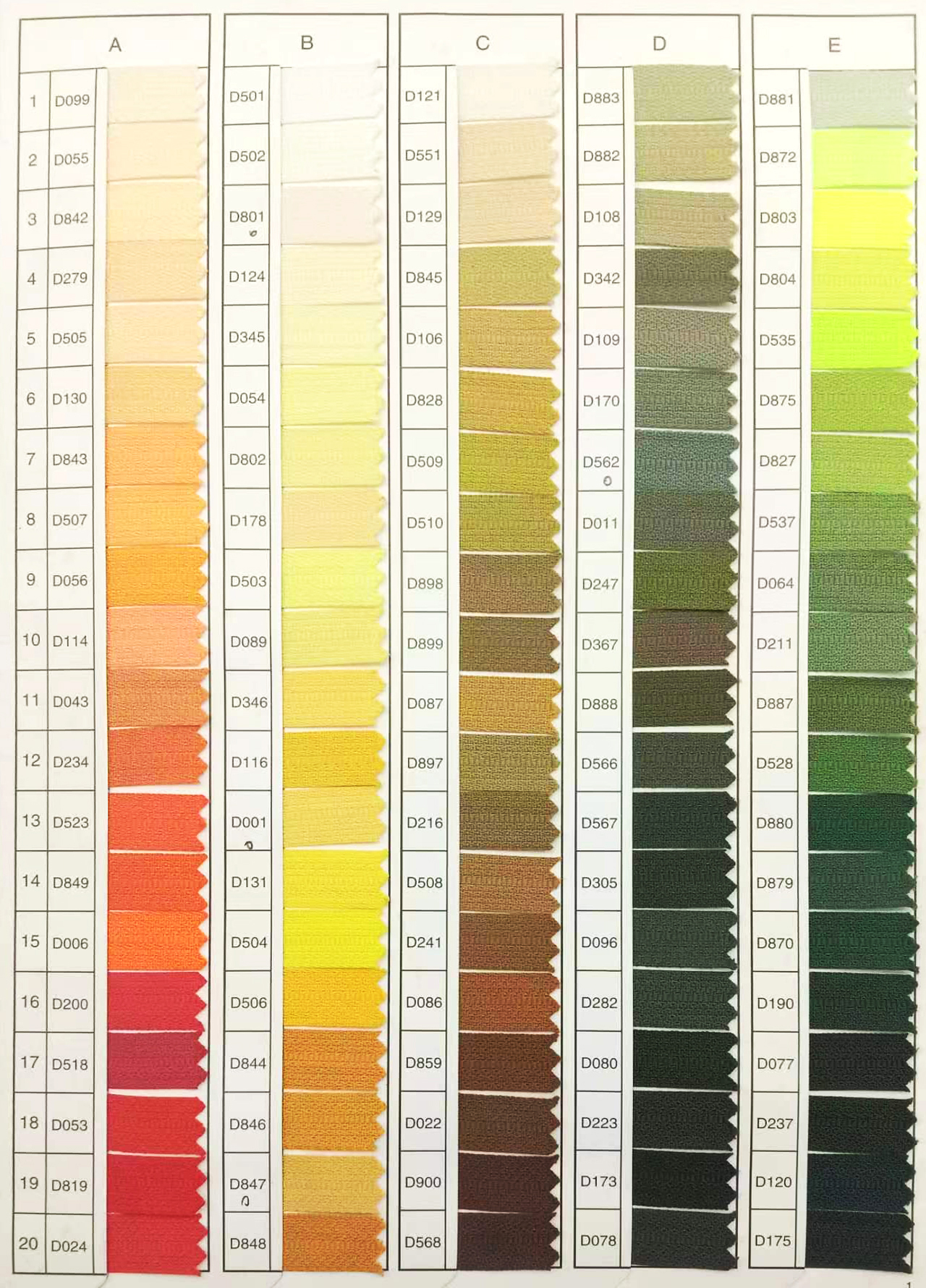 Color Card 1