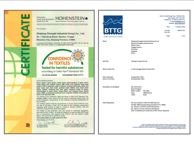 Certificates
