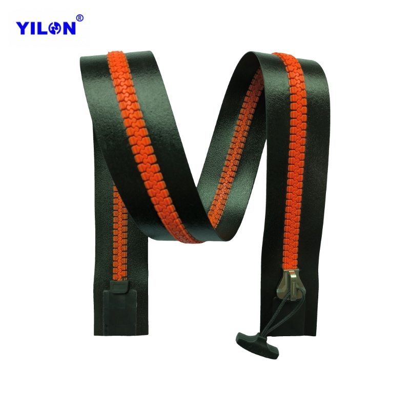 High Quality Waterproof Zipper Eco-friendly Invisible Orange Close End Airtight Zipper For Swimwear Drying Diving Suit Ice Bag