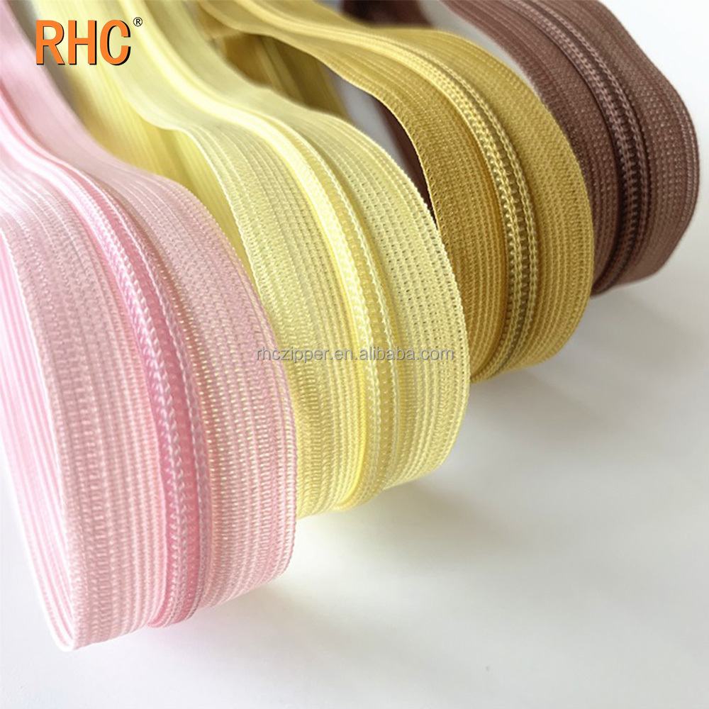 S2 High-End #3 Invisible Close-End Nylon Sewing Zipper Conceal Lace Tape for Dresses Colorful Plastic Cremallera Hidden