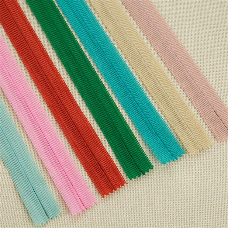 High Quality Nylon Closed-Tail Invisible Zipper Sbs3# Lace Edge High Visibility Plastic for Dresses Pillows-Factory Direct