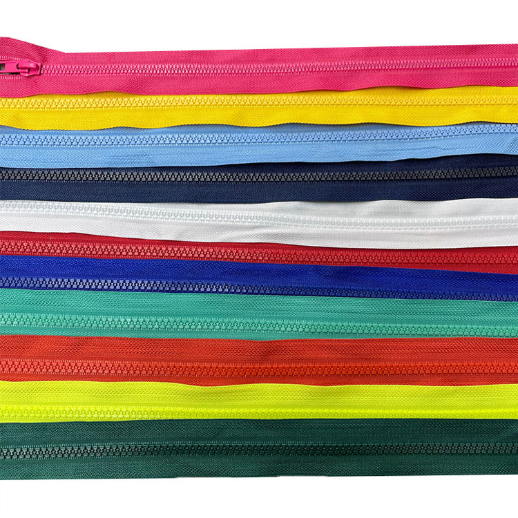 Manufacturer Direct Sale High Quality Vislon #5 Custom Long Detached Zipper Plastic Open End Jacket Resin Zipper