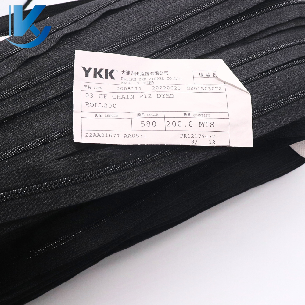 High-quality In-stock Nylon Zipper Rolls 03P12 05P16 Original YKK Long Chain Zipper Rolls For Luggage Bag