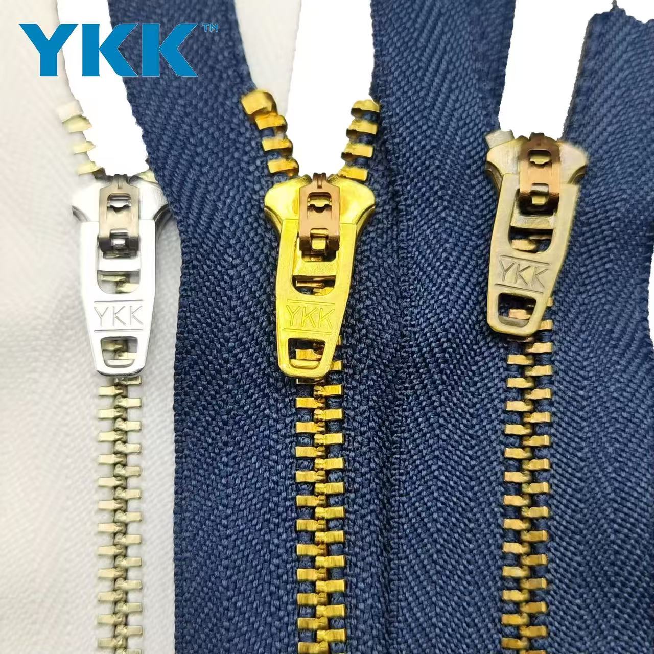 For Eco-Friendly Brass/Metal Zipper Auto Lock Slider for Men's Jeans Hoodies Sweaters Bags Garments Pants Shoes-Custom Length