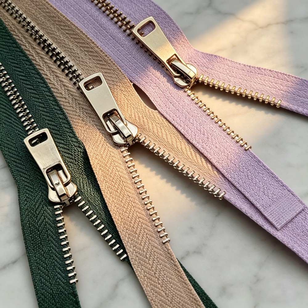 Custom SBS Metal Zipper #3 #5 #8 #10 Brass Zipper For Jacket Jeans Bag Luxury Shiny Gold Silver Copper Metal Zippers OEM ODM