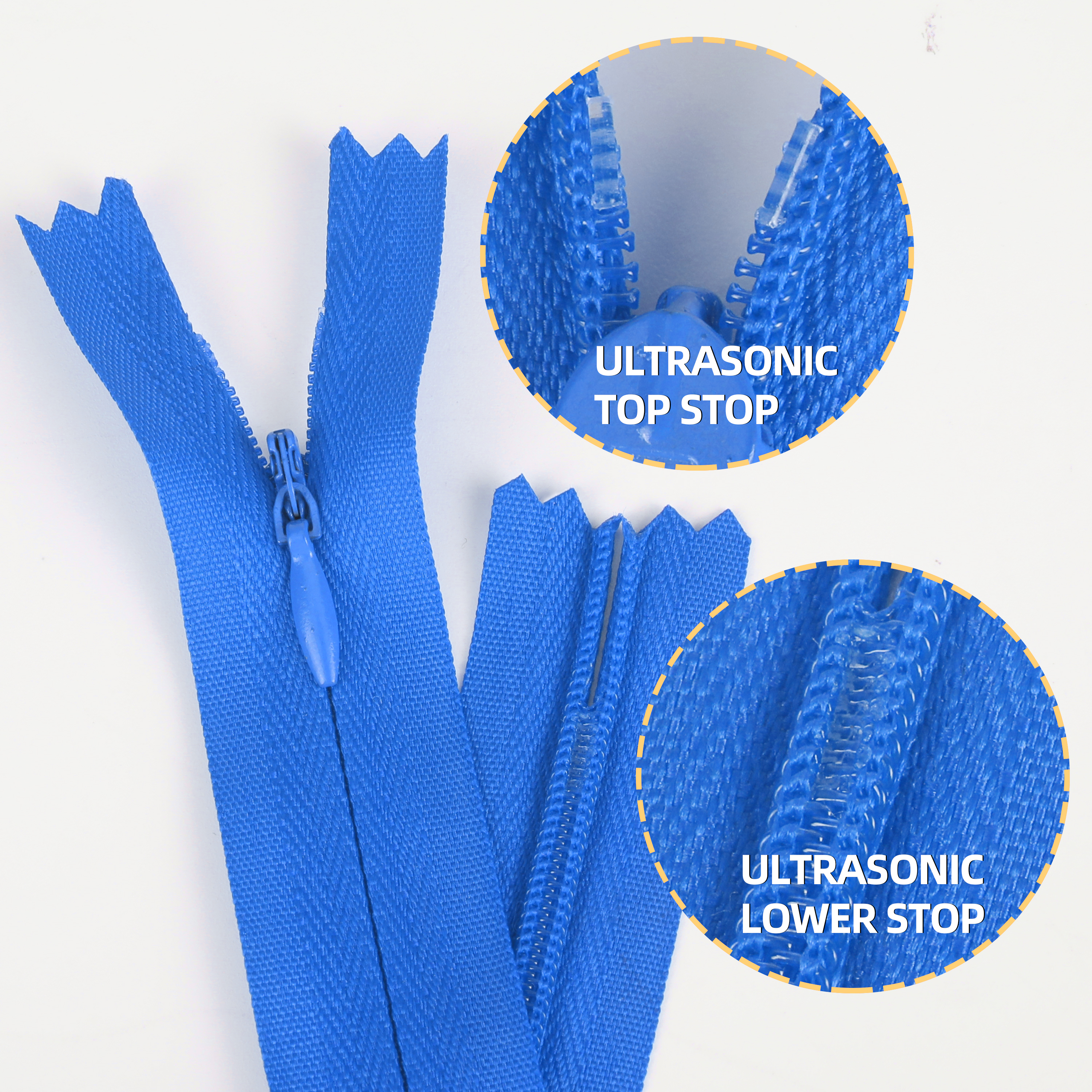 OCO 100 Pcs 3# 15.7inch Nylon Coil Invisible Zipper Colorful Lace Fabric With Auto Lock for Apparel Bedding Pillow Garments