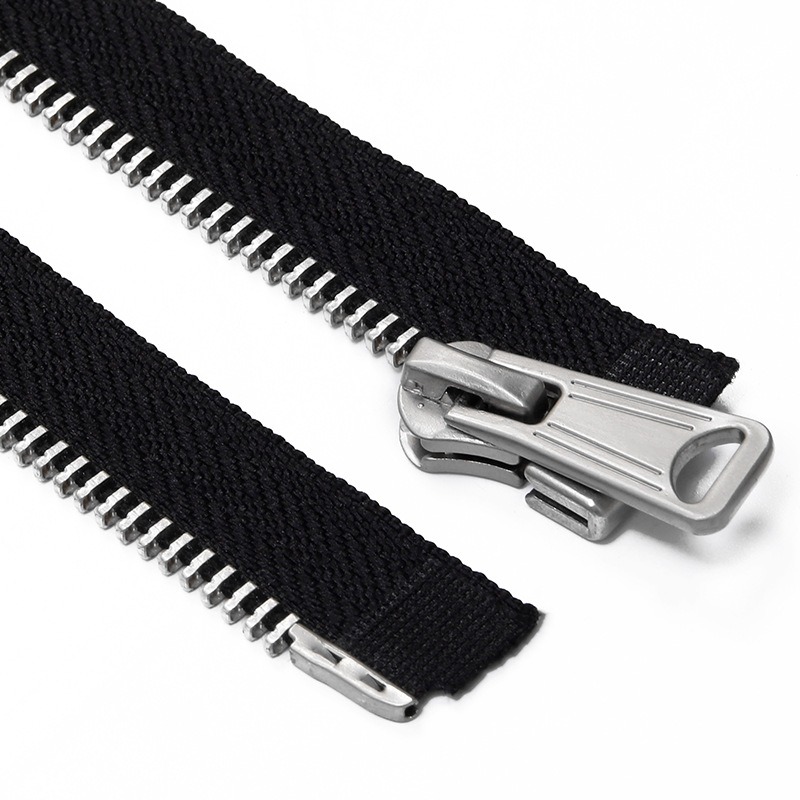 Open-end Bright Gunmetal Y-tooth Luggage Metal Zipper 80cm No.5 Metal Zipper