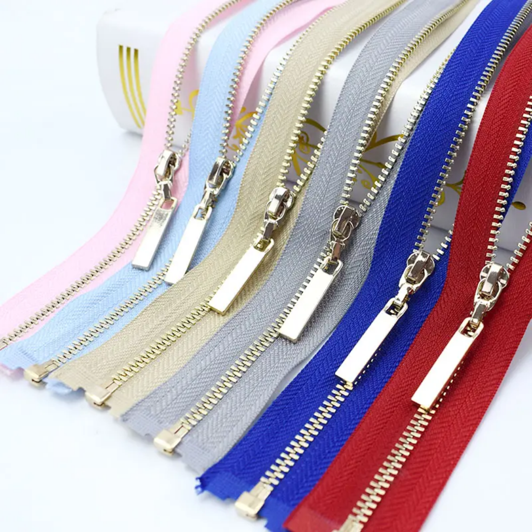 DAWEI Garment Accessories Metal Zipper For Clothing Coat Bag Sewing Multi-color Open-End Metal Zipper