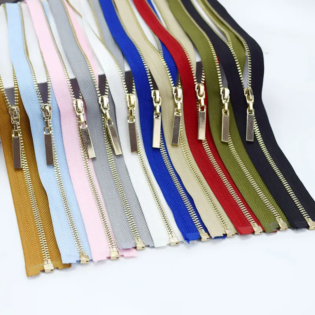 DAWEI Garment Accessories Metal Zipper For Clothing Coat Bag Sewing Multi-color Open-End Metal Zipper