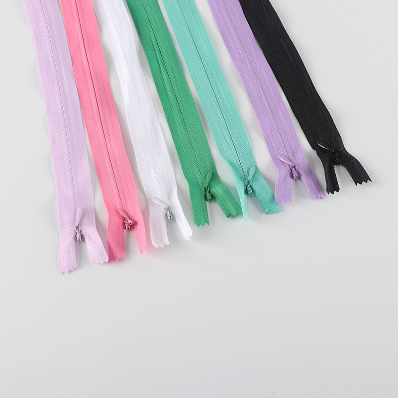 Hot Sale 3# Nylon Invisible Zipper 20-60cm Closed End for Garment Pillow Home Textile