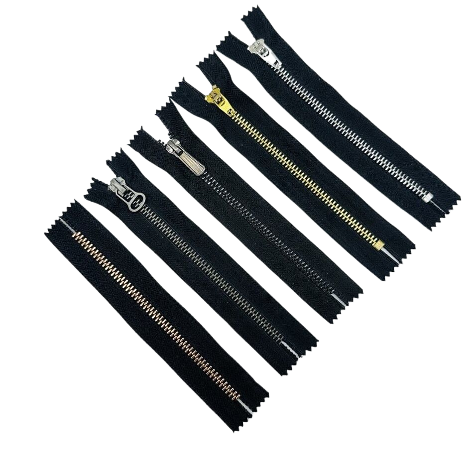 Customization 5# Brass Zipper Teeth Close End Open End Two Way Custom Metal Zippers for Clothing Bags Luggage