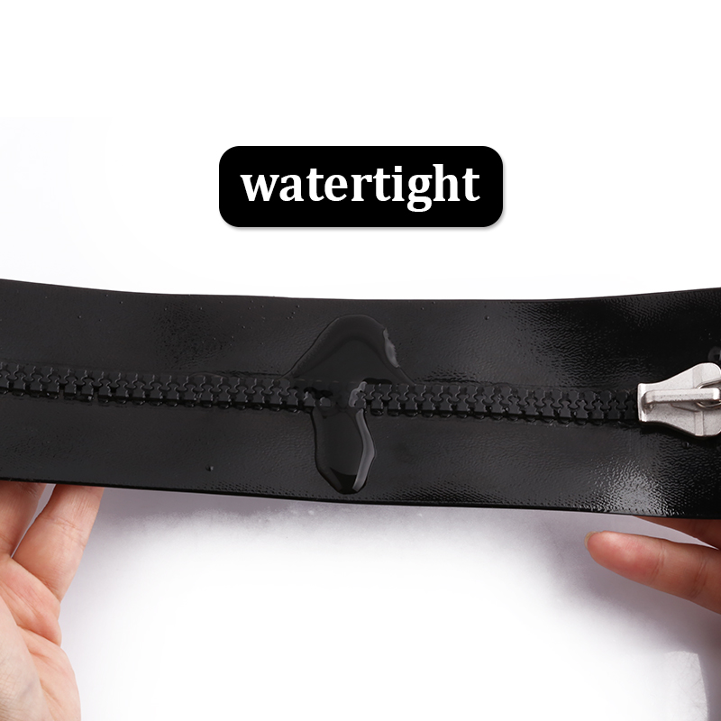 Heavy Duty No.10 Watertight Plastic Molded Zipper TPU Air-Tight Open End for Dry Bag Tent Diving Suit