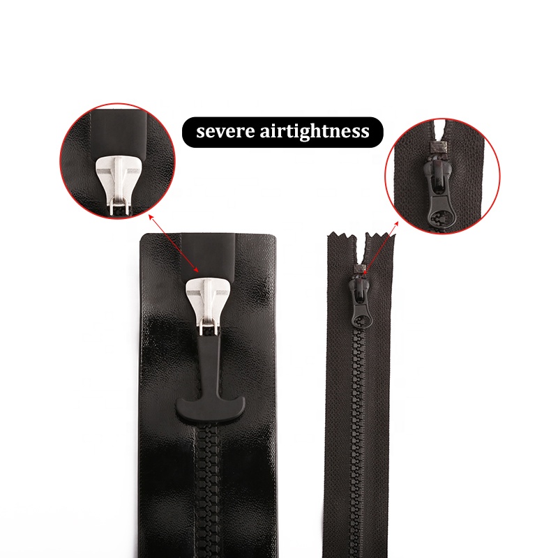 Custom High Quality #10 Zipper Waterproof TPU Plastic Waterproof Zipper Resin Airtight Waterproof Zipper