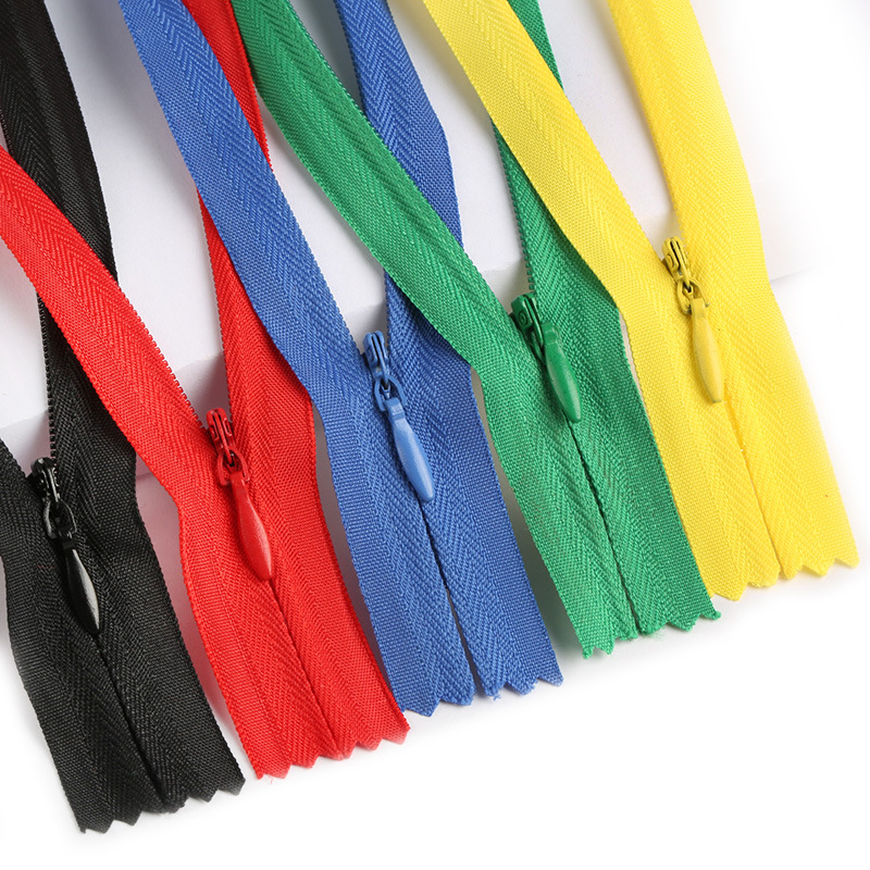 Hot Sale 3# Nylon Invisible Zipper 20-60cm Closed End for Garment Pillow Home Textile