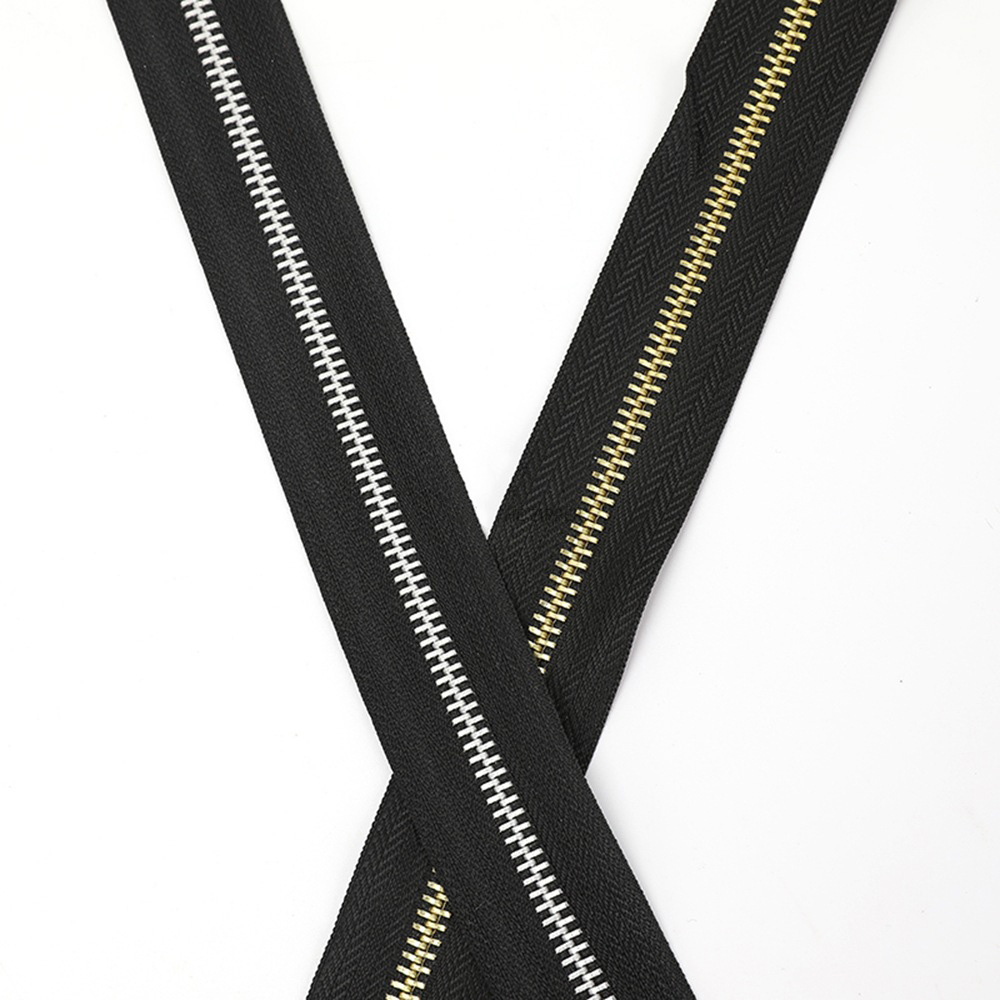 Aluminum Teeth Metal Zipper Long Chain Aluminum Continuous Zipper Roll for Bags