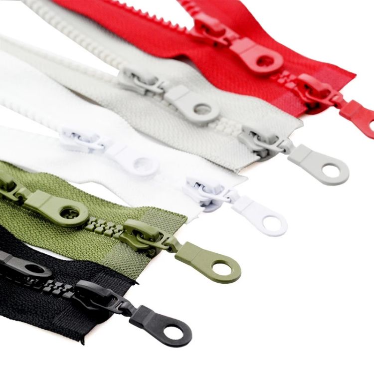 YN #5 Bulk Separating Jacket Zippers for Sewing Coats Jacket White Molded Plastic Resin Zippers