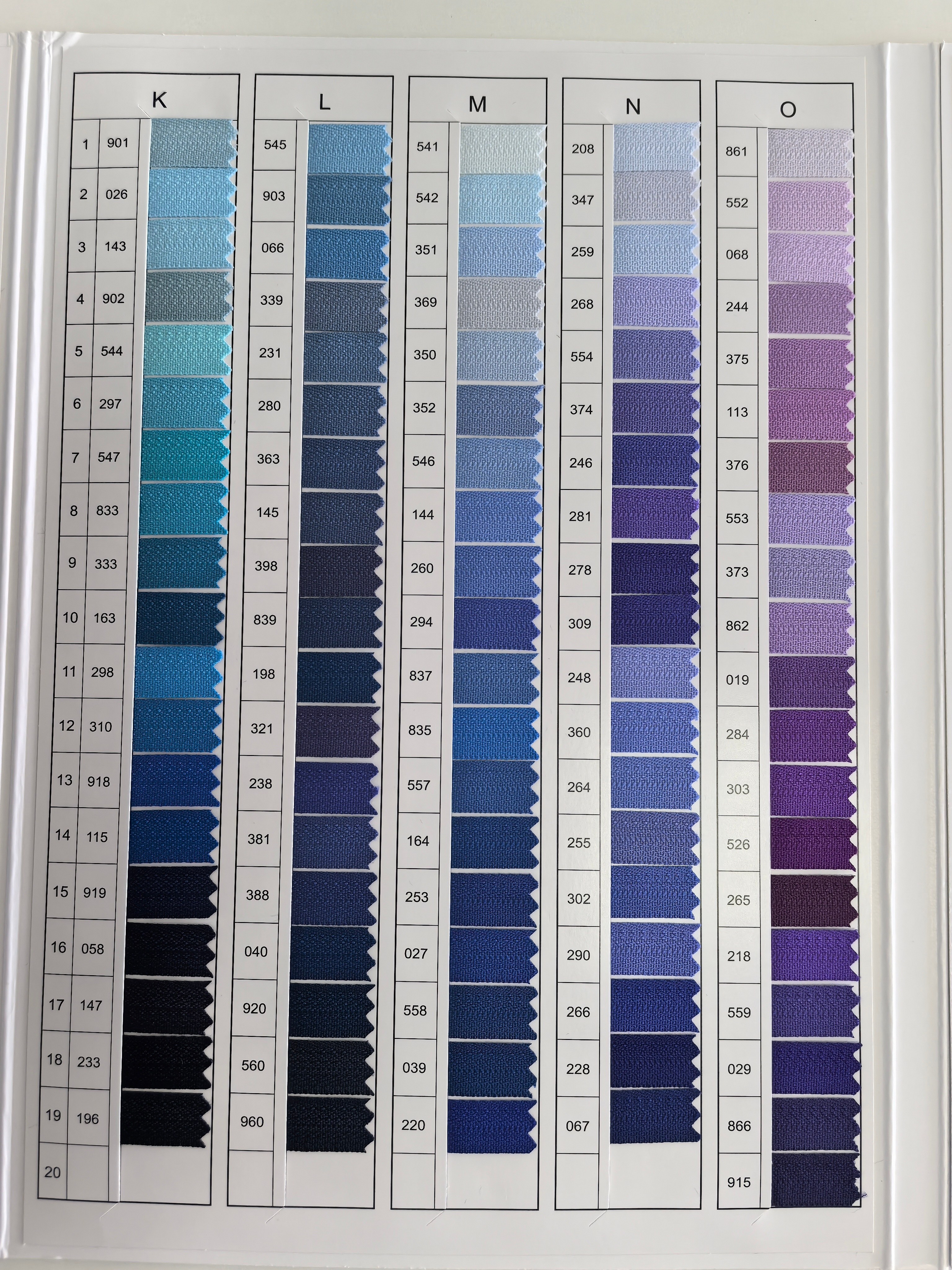 YKK Metal Zipper color choice 1