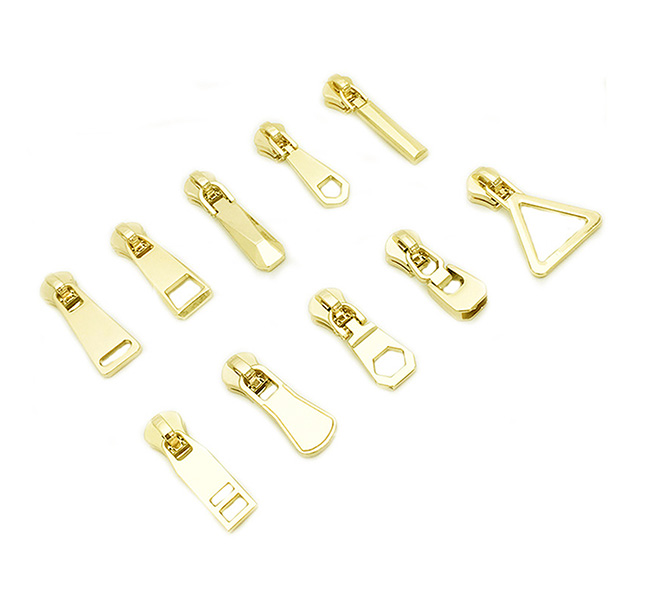Hengda Factory Customized Regular Zipper Puller champagne Gold Puller No 5 Zipper Pull Light Gold