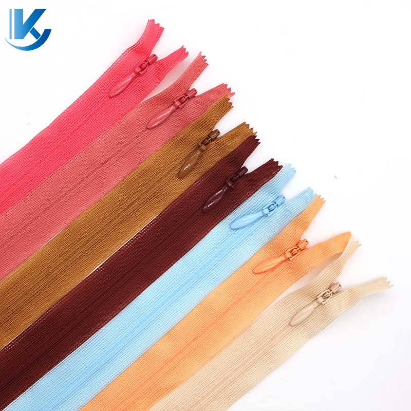 Invisible Plastic Zipper 60 40 25cm #2 #3 Closed End Nylon Lace Skirt Hidden Zipper Garment Pillow Mesh Tape Hidden Invis Zipper