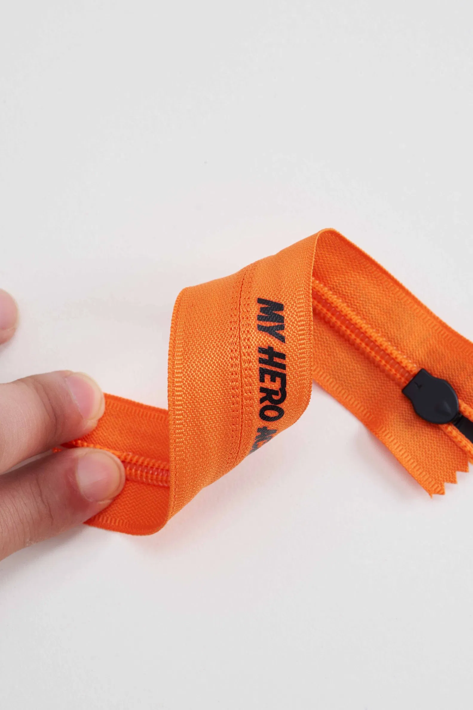 Waterproof Orange Nylon Zipper TPU with Words Nylon Zip Zipper Bag
