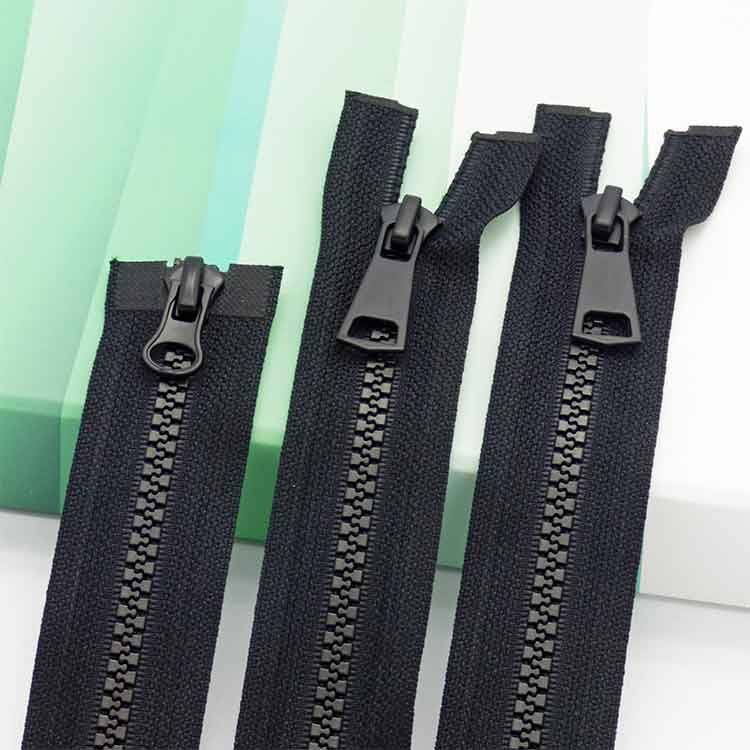 YAB High Quality 5# Resin Common Teeth Double Open Zipper Wholesale Black Big Teeth Resin Zipper For Home Textile And Garment